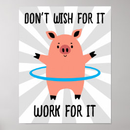 Poster Pig Hula Hoop