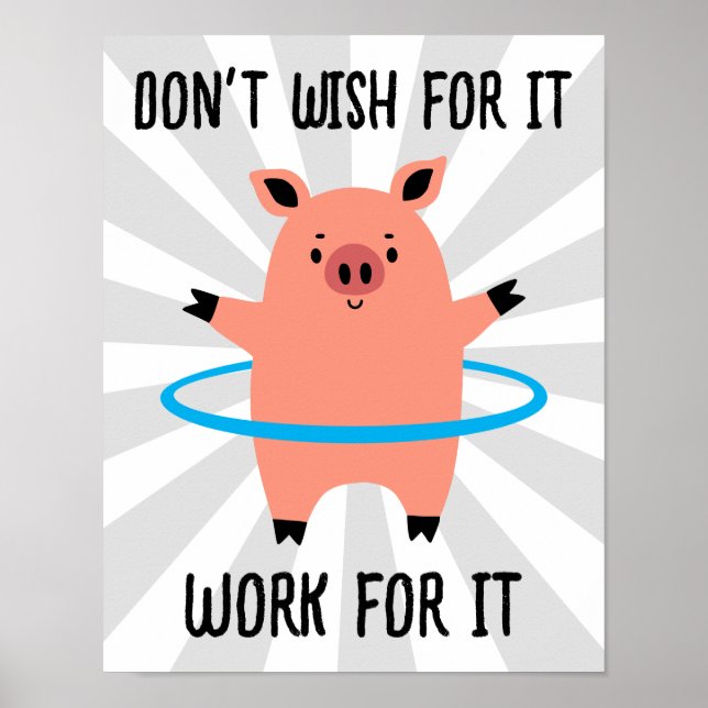 Poster Pig Hula Hoop (Frente)