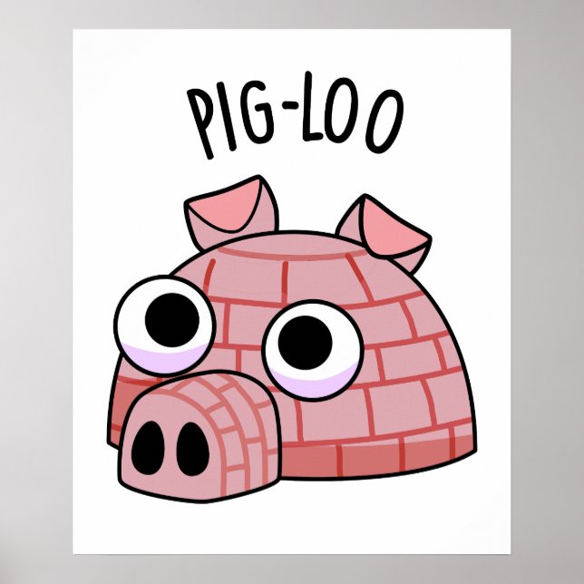 Poster Pig-loo Piada Igloo Trocadilho  (Frente)