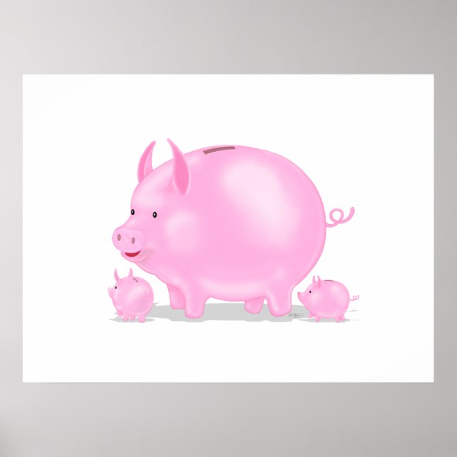 Póster Piggy Bank com Panquetes (Frente)