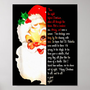 Poster Pijama Combinante Santa Era a Noite Antes do Natal