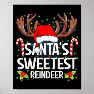 Poster Pijama de Natal da Rena Mais Doce do Papai Noel