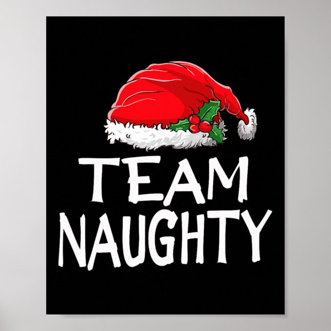 Poster Pijama de Natal Engraçado da Equipe Santa Claus M (Frente)