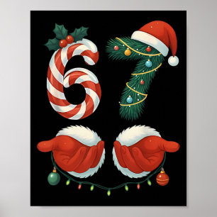 Poster Pijama de Natal Mão do Papai Noel Meme Engraçado 6