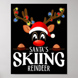 Poster Pijamas combinando natal engraçado do renascimento