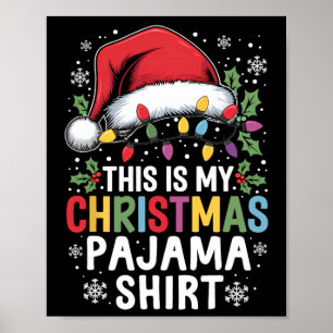 Poster Pijamas de Natal Divertidos para a Família Este é 