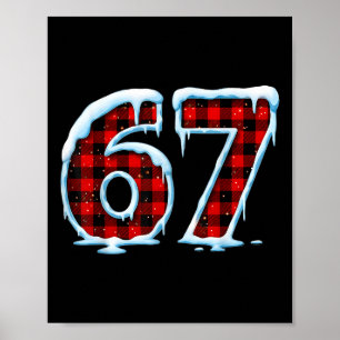 Poster Pijamas de Natal engraçados 67 Seis Sete Meme 