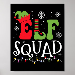 Poster Pijamas Natal Famílias de Elfos Combinando Natal D