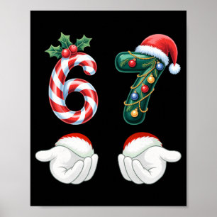 Poster Pijamas Natalinos Engraçados 67 Seis Sete Meme 6 7