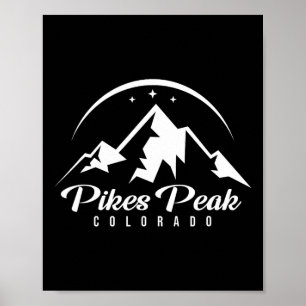 Poster Pikes Peak Colorado Ski Resort Skiting Snowboard