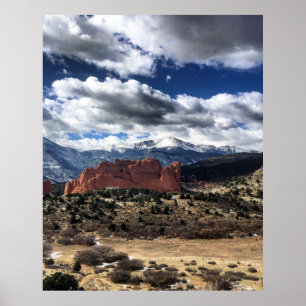 Poster Pikes Peak e Jardim dos Primaveras do Colorado