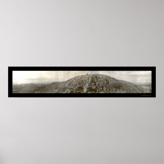 Poster Pikes Peak Summit CO Foto 1908 (Frente)