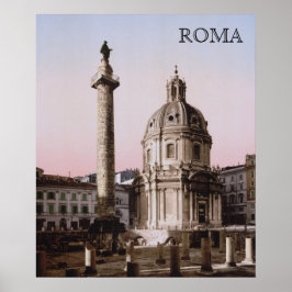 Poster Pilar de Trajan em Roma (c. 1900)