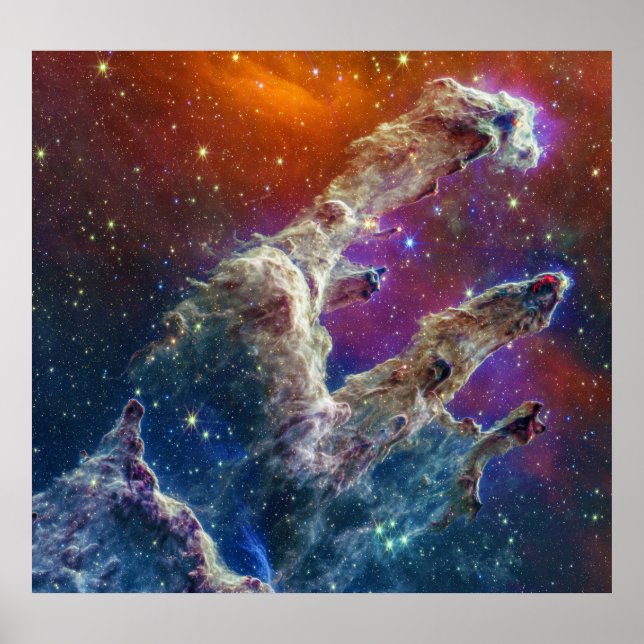 Poster Pilares da Creation Eagle Nebula M16 NGC 6611 JWT (Frente)