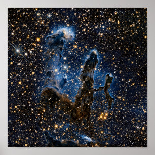 Póster Pilares da Criação Nebulosa da Águia Infravermelho