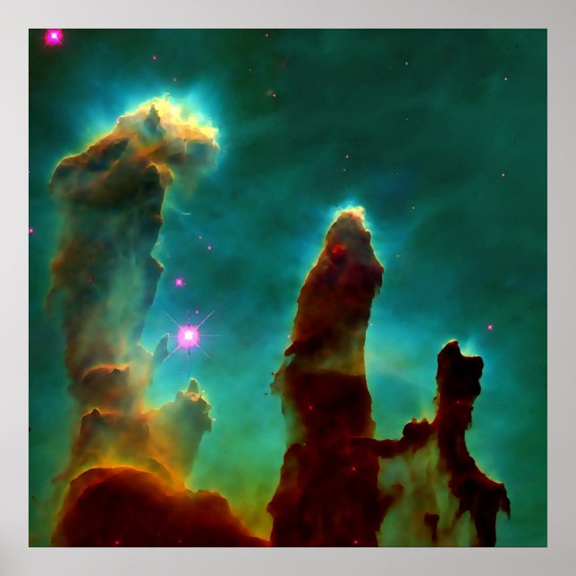 Póster Pilares de gás na Nebulosa da Águia -2007 (Frente)