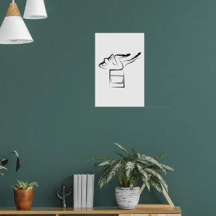 Poster Pilates Crises Cross Pose - Wunda Cadeira