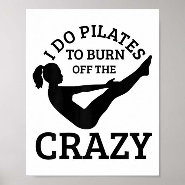 Poster Pilates Engraçado Instrutor de Pilates de Ioga Esp (Frente)