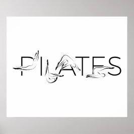 Poster Pilates Instrutor Pilates Letters
