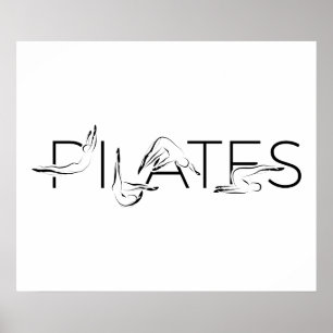 Poster Pilates Instrutor Pilates Letters