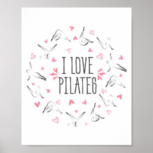 Poster Pilates levanta na forma de um círculo que EU AMO