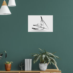 Poster Pilates Pose Removendo no Reformador