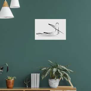 Poster Pilates Pose Removendo no Reformador