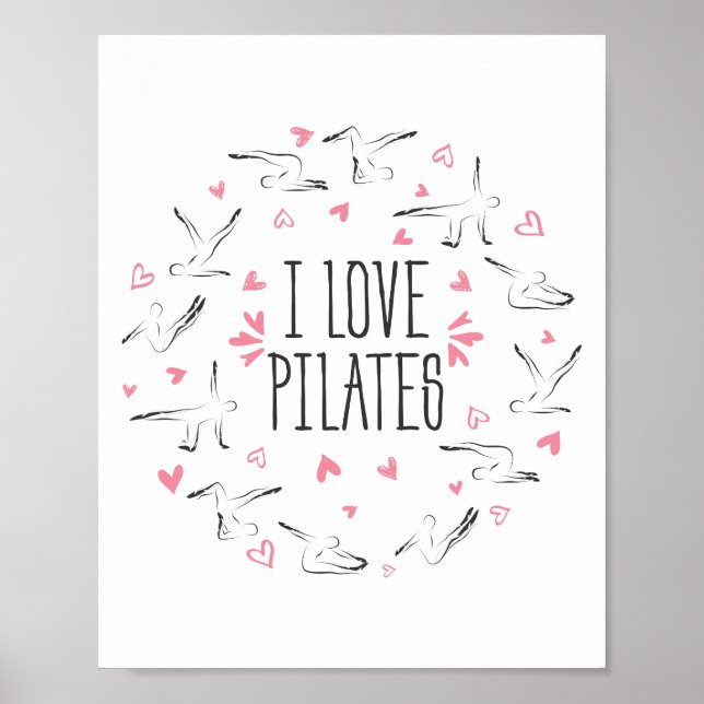 Poster Pilates Poses em forma de círculo (Frente)