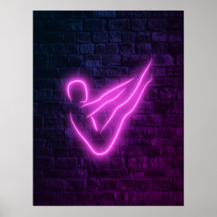Poster Pilatos - pose de neon mestiça