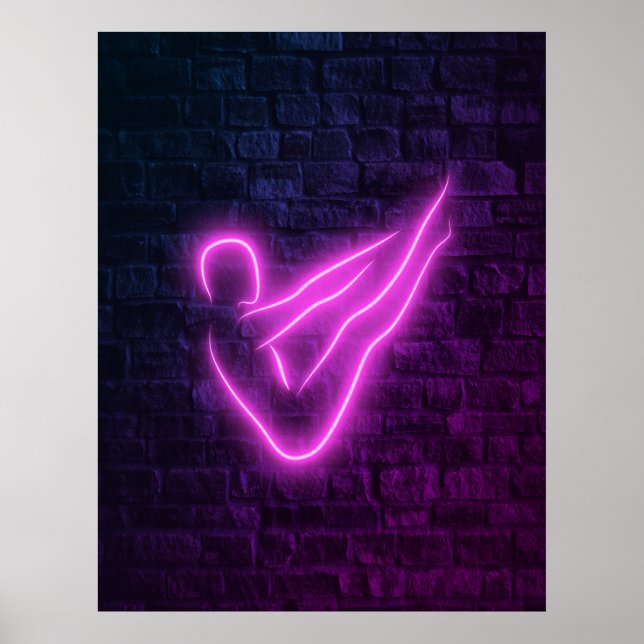 Poster Pilatos - pose de neon mestiça (Frente)