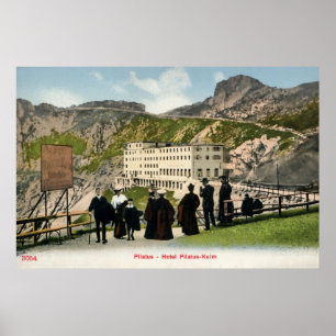 Poster Pilatus Kulm belle époque Swiss Alps