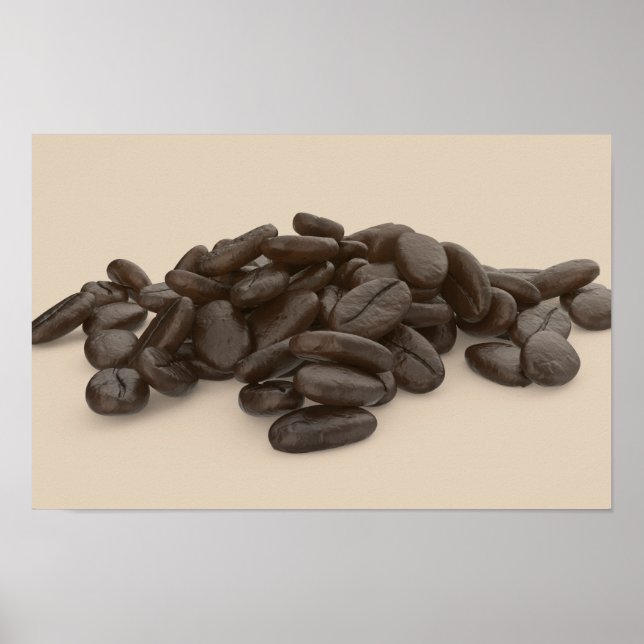 Poster Pile of roasted coffee beans (Frente)
