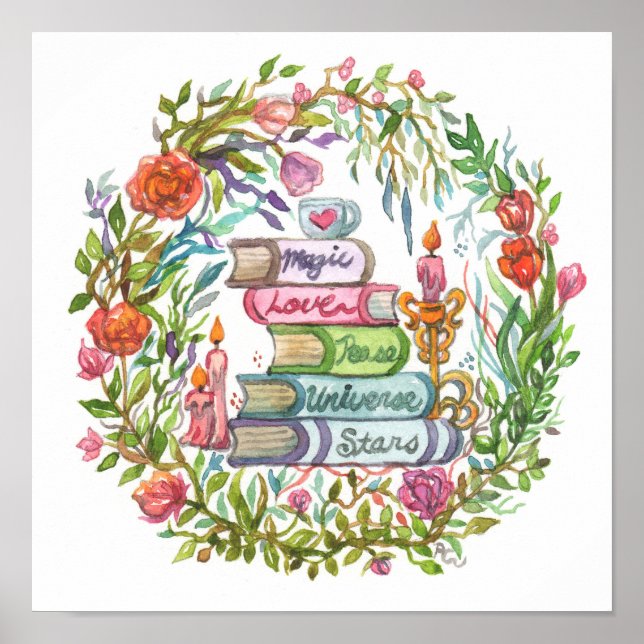 Poster Pilha de Livros (Frente)