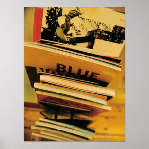 Poster Pilha de livros e de compartimentos