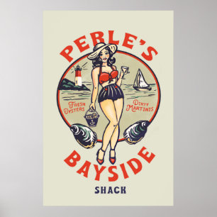 Poster "Pilha de Ostras Bayside" de Perle, Lado Retroativ