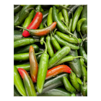 Pilha De Pimentos Espicosos Verdes