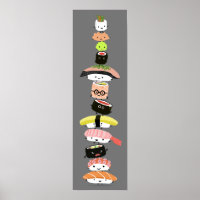 Pilha de Sushi Bonita - Torre de Amigos Sushi Kawa