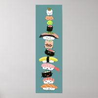Pilha de Sushi Bonita - Torre de Amigos Sushi Kawa
