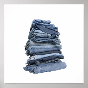 Póster pilha dos jeans