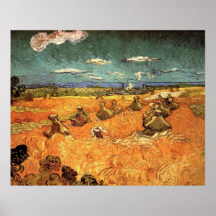Póster pilhas de trigo com a Reaper por Vincent van Gogh