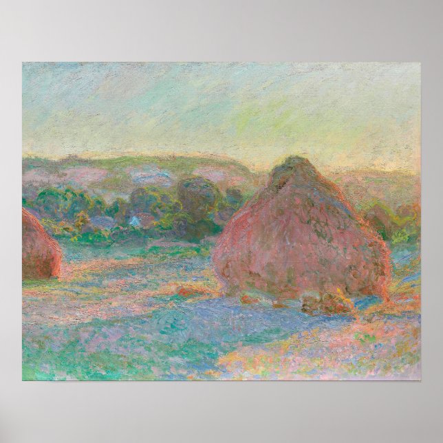 Poster Pilhas de trigo, fim do Verão (1890-1891) (Frente)