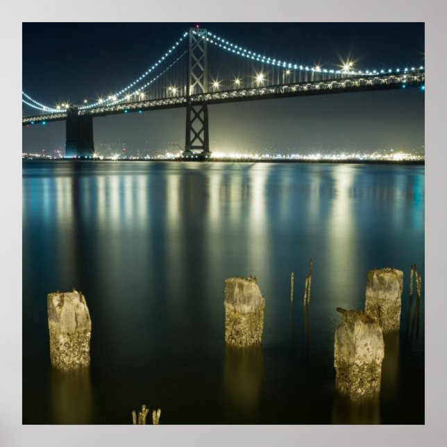 Poster Pilings ao longo do Embarcadero, São Francisco (Frente)