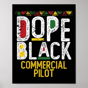Poster Piloto Comercial Negro de Drogas Mês da História N