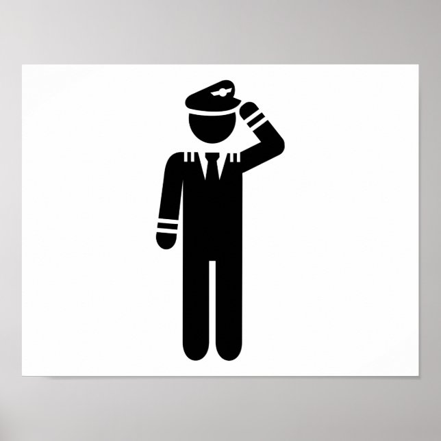 Póster Piloto de avião (Frente)