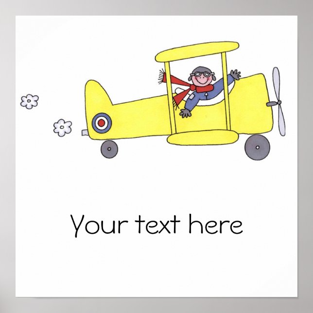 Póster Piloto de avião (Frente)