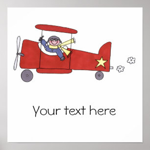 Póster Piloto de avião
