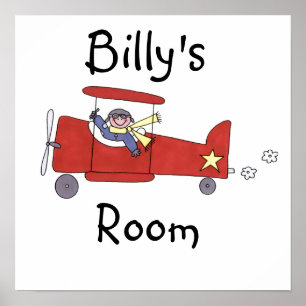 Póster Piloto de avião