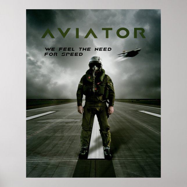 Poster Piloto de Combatente de Aviador (Frente)