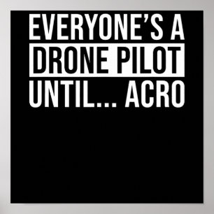 Poster Piloto De Drone Para Acro Funny Quadcopter