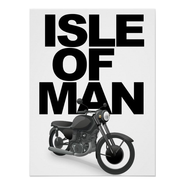 Póster Piloto de moto da Ilha de Man (Frente)